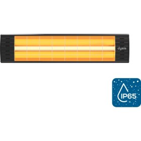 Resim Dysis DH-7452 Art Plus Karbon Serisi IP65 Suya-Toza Dayanıklı 2300 W Siyah İç/Dış Mekan Isıtıcı 