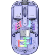 Resim Maiyame Bluetooth 5.0 2.4G Tek Düğmeli Şeffaf Kablosuz Mouse 