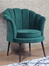 Resim ZAFİR Tekli İstiridye Siyah Boyalı Sivriltme Ayak Çay Seti Koltuk Tekli Berjer , Balkon, Salon, Ofis 