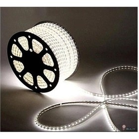 Resim 20 Metre Beyaz 220 Volt Şerit 3 Çipli Hortum Şerit LED Aydınlatma + Fiş 