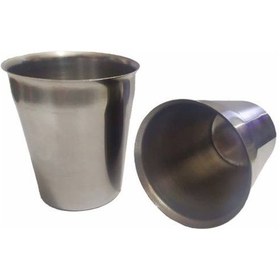 Resim Çelik Su Bardağı Paslanmaz Çelik Bardak - 8.5 CM 1 Adet 