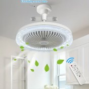 Resim EFIBRAVE 25,4 cm Modern Tavan Vantilatörü ve Aydınlatma - Uzaktan Kumandalı, 3 Hız Ayarlı Sessiz Çalışma & 3 Seviyeli LED, Zamanlayıcı Fonksiyonu, E26/E27 Bağlantı Noktası, 4 Renk (Beyaz/Beyaz Kristal/Sarı/Gri) Yatak Odası, Oturma Odası, Mutfak için Tavan Fanı Aydınlatması, Modern Aydınlatma, Enerji Verimli 