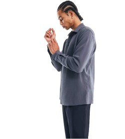 Resim DeFacto Modern Fit Polo Yaka Dokuma Uzun Kollu Gömlek D7246AX25SPGR499 