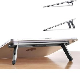 Resim Nirnisa Laptop Standı 2 Kademe Yükseklik Ayarlı Tablet Macbook Notebook Tutucu Yükseltici Görünmez Ayak 