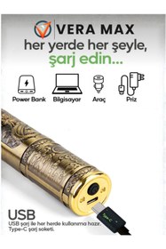 Resim Bluemax Profesyonel Saç Sakal Vücut Ense Çizim Makinesi Epilasyon Öncesi Bay Metal Gövdeli Usb Sarj 