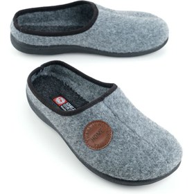 Resim Gezer Home Erkek Kışlık Rahat Taban Keçe Ev Bahçe Terlik 