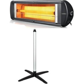 Resim Kumtel Luxell Ecoray 2300 W Ayaklı Infrared Isıtıcı Siyah Ufo Ayaklı Elektrikli Isıtıcı Kumtel 2300 Ecoray Ayaklı 