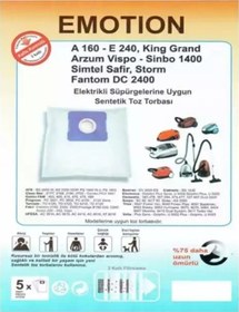 Resim Vestel Yıldız A8100 Uyumlu Sentetik Toz Torbası 