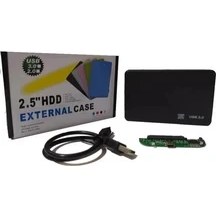 Resim External Case 2,5'' Harici Harddisk Kutusu USB 2.0 Siyah 