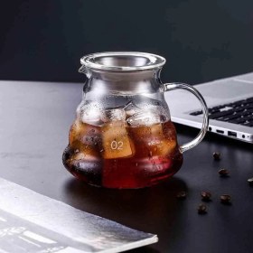 Resim Tekno Trust Neopren Cam Drip Kahve Servis Sürahisi - Drip Coffee Server - 600 ml - Isıya Dayanıklı Borosilikat 