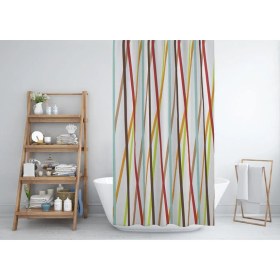 Resim Zethome Jackline Banyo Duş Perdesi 6710 Çift Kanat 240X200 