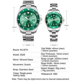 Resim Yingfu Yenilik: Siyah Zeminli Wlısth S526 Aşk Çifti Kol Saati - Gece Görüşlü, Su Geçirmez, Paslanmaz Çelik Bileklik Erkek Y Çok Renkli 