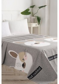 Resim Doğal Pike Baskılı Battal 230x220cm Tavşancık A.kahve-gri-pembe A.kahve-gri-pembe 