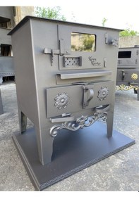 Resim Tuğlalı Kömür Sobası Camlı Şömineli Kuzine 