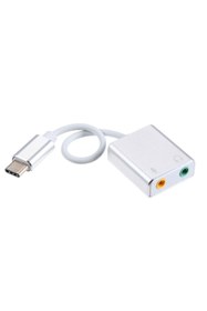 Resim Alfais Type C Usb Harici Ses Kartı 3.5 Mikrofon Kulaklık Girişli 4755 7.1 