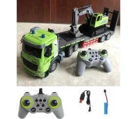 Resim Uzaktan Kumandalı Şarjlı Metal Iş Makinesi Oyuncak Seti – 1:12 Ölçekli Kepçe, Tır, Ekskavatör, Itfaiye, Beton Mikseri, Vinç Modelleri 