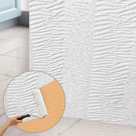 Resim Tink Kendinden Yapışkanlı 3D Duvar Paneli Boyanabilir Dekota 60X60 cm Duvar Kağıdı Desenli (4 Adet) 