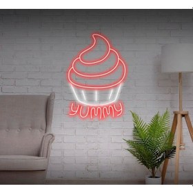 Resim Twins Led Yummy Yazılı Ve Şekilli Neon Tabela Kırmızı Model:model:62813366 Kırmızı 
