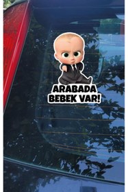 Resim ÖZGÜL REKLAM Patron Bebek Arabada Bebek Var Sticker 15x20 Cm Su Geçirmez Araba Sticker UltraLüks 