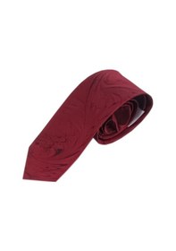 Resim Elifebru Exclusive Handicrafts Ebru Sanatı Saten Kumaş Kırmızı Siyah Erkek Kravat Sakr 152 Kırmızı Siyah 001 