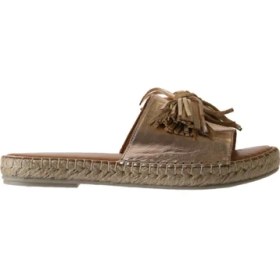 Resim Bueno Shoes Altın Parlak Deri Kadın Düz Terlik 