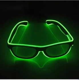 Resim Willowhaven Yeşil Led Işıklı Gözlük Festival Parti Konser Aksesuarı 12+ 