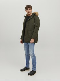 Resim Jack Jones Erkek Kapüşonlu Kaban Parka 12211948 