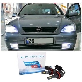 Resim Opel Astra G Led Xenon Kısa Far Ampulü Hb3 Ultimate 9500 Lumens Yeni Seri Beyaz 1998-2004 