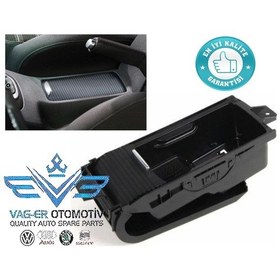 Resim Vw Eos Orta Konsol Sürgülü Bardaklık Komple (Siyah ) 1K0862531A 