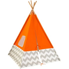 Resim Deluxe Oyun Çadırı,Katlanabilir, File Pencereli, Hafif ve Dayanıklı - Turuncu 