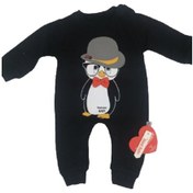 Resim Murat Baby Penguen Baskılı Erkek Bebek Tulum 
