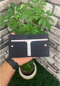 Resim Guard Lacivert Patlı Tasarım Deri Kartlık Siayh 