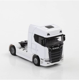 Resim Metaş Oyuncak Vitrinim 1:50 Ölçek Sesli ve Işıklı Tır Kafası Beyaz Renk 