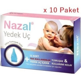 Resim Otribebe Nazal Burun Aspiratörü Yedek Uç 10 Kutu Uyumlu 120 Adet 