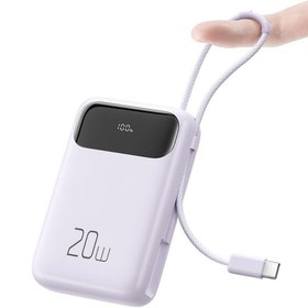 Resim Mcdodo MC-3245 10.000 mAh 20W Type-C Şarj Kablolu Mor Powerbank 