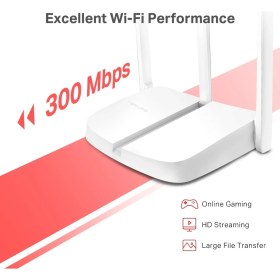 Resim Mercusys MW306R 4 Port, 300MBPS, 2,4ghz Wifi, Masaüstü, Megabit, Multi-Mode, Router 