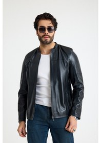Resim Franko Armondi Fit Kısa Erkek Deri Ceket E2-k-347-19876 Siyah 