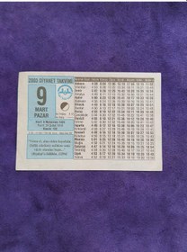 Resim 9 Mart 2003 Takvim Yaprağı - Nostaljik Koleksiyonluk Takvim Yaprağı A 