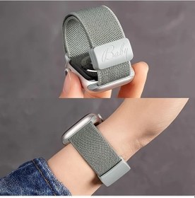 Resim Oldfriend Apple Watch Sevgililer Günü si Kadın Erkek Nylon Kayış Light Green S1042 38-40-41mm 