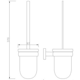Resim Fc-30104 Krom Tuvalet Fırçalığı Renkli 