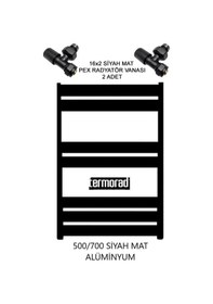 Resim Mat Siyah Alüminyum Havlupan 50 x 70 Cm Termorad Petsa Slim +2 Adet N11.90 