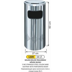 Resim Arı Metal Kolon Kum.gövde Delikli 5 No Pasl. 