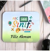 Resim Sınıf Öğretmenine Hediye Özel Isimli Mouse Pad 