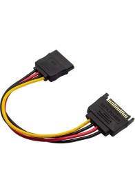 Resim Sata 15 Pin Dişi Erkek Uzatma Kablosu Sata HDD Güç Kablosu 30 cm 