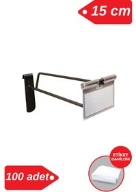 Resim Manken İstanbul 15 Cm - 100 Adet Siyah Etiketli Tel Pano Kancası Raf Askısı 