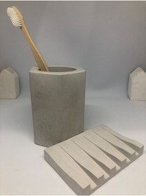 Resim ThreeT Gri Banyo Set 