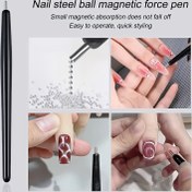 Resim 1 Profesyonel Tırnak Manyetik Kalem - Çelik Boncuklar ve Kedi Gözleri için Uygun, Manyetik Taban ve Pürüzsüz Uç, Fransız, Su Dalgası, Yuvarlak Tasarım - Salon ve Ev Pedikürü/Tırnak Aracı - Temizlemesi Kolay Dekoratif Çubuk - Şık Tasarım, Dayanıklı Malzeme, Güzellik Tutkunları için Gerekli, Tırnak Teknisi Malzemeleri, Tırnak Aksesuarları, Tırnak Malzemeleri, Tırnak Fırçaları, Tırnak Ürünleri 