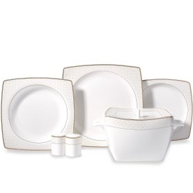 Resim Korkmaz Bone Selection 60 Parça Kare Yemek Takımı A8466 