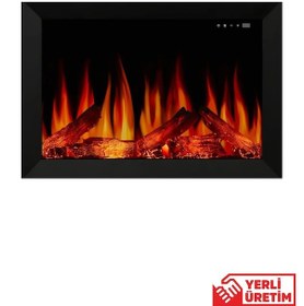 Resim Magel 80 Elektrikli Şömine - Isıtıcısız, Metal Çerçeveli, Sınırsı 
