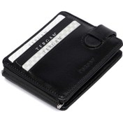 Resim Siyah Deri Unisex Kredi Kartlık - S1KK00001637-B06 